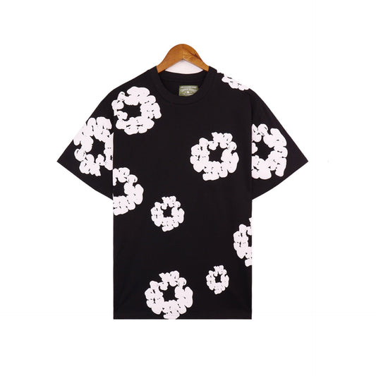 Denim Tears T-shirts Kapok Puff Print Short Sleeve T-shirt