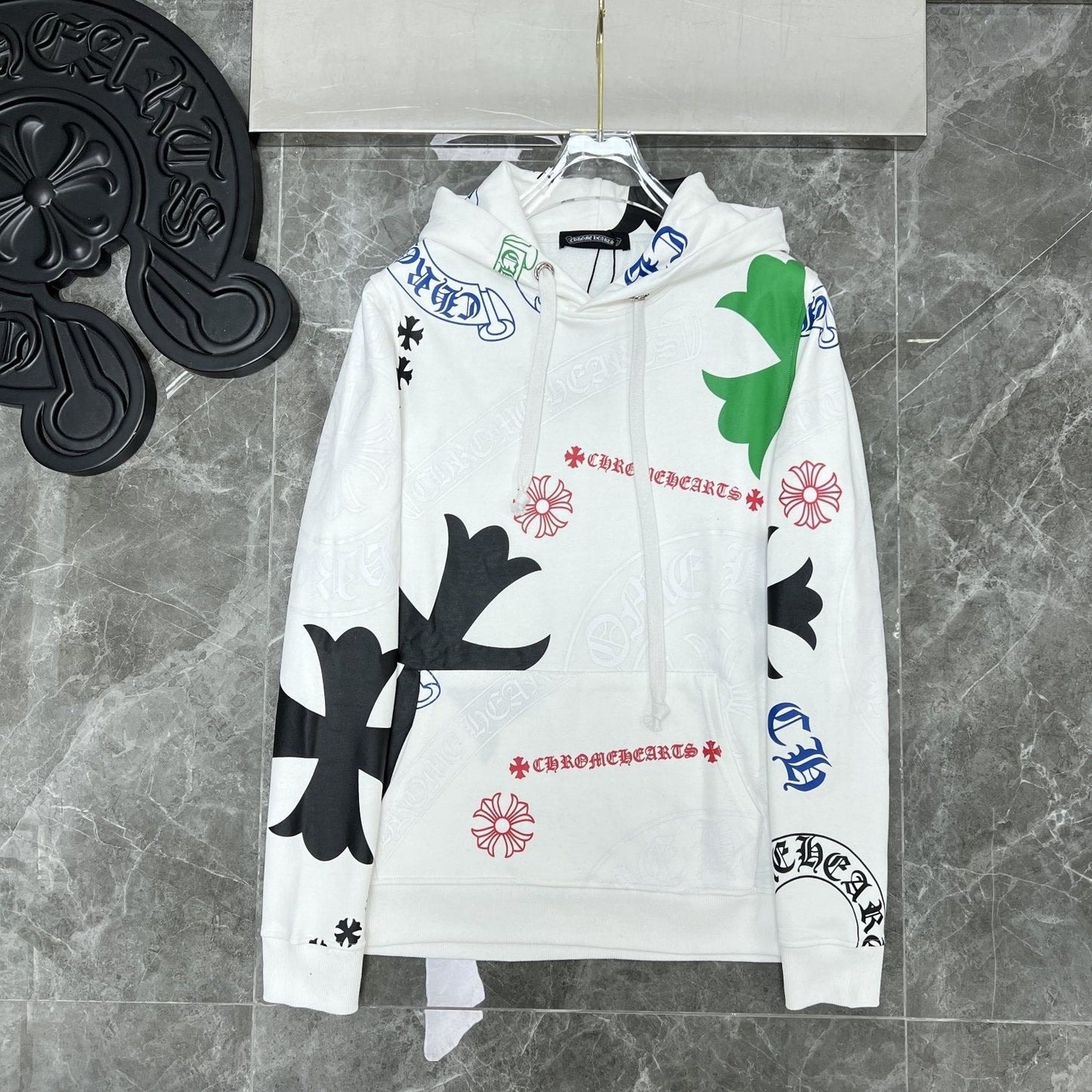 Chrome Heart Hoodie Cow Print Casual Hooded Sweater Sweater Hoodie